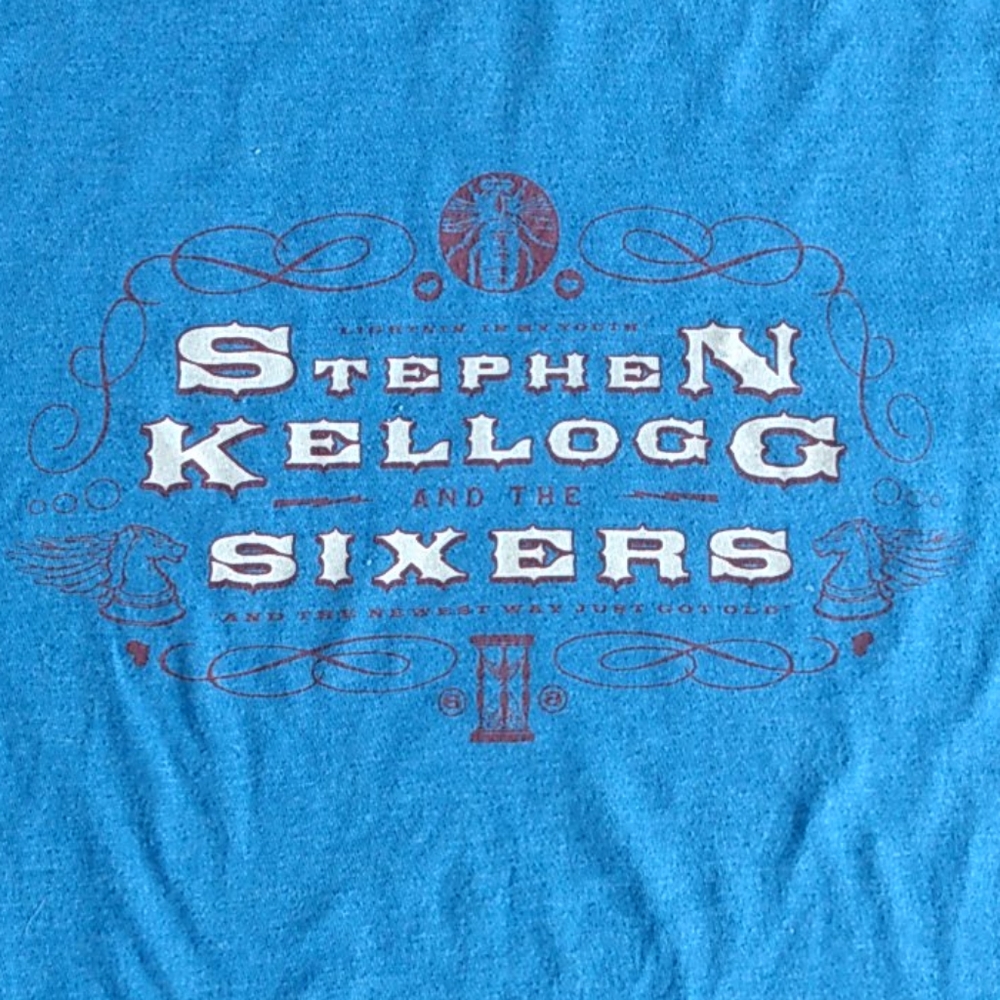 Vintage 90S Sixers Steve Kellog 50/50  signed T M